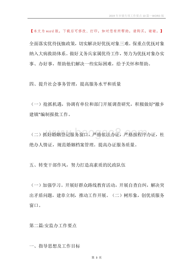2019年乡镇专项工作要点10篇.docx_第3页