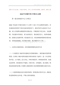 2019年乡镇专项工作要点10篇.docx