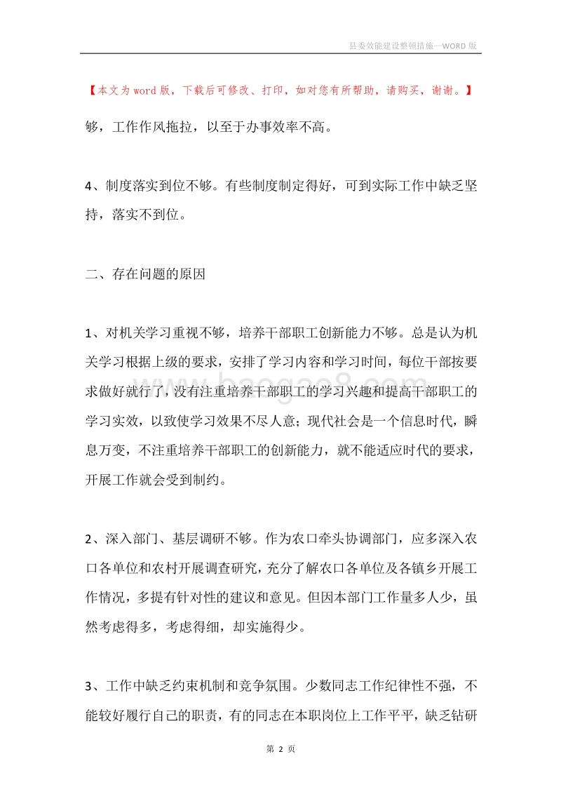 县委效能建设整顿措施.docx_第2页