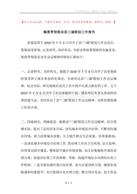 镇委贯彻落实县三城联创工作报告.docx