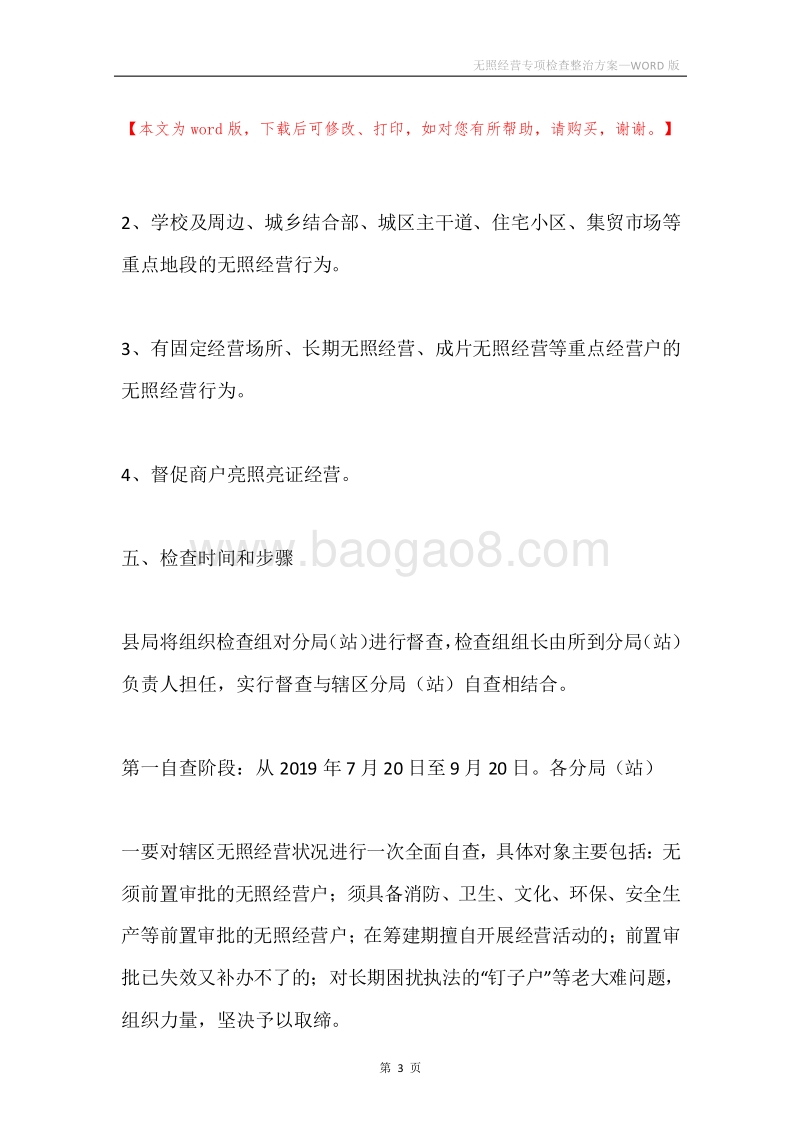 无照经营专项检查整治方案.docx_第3页