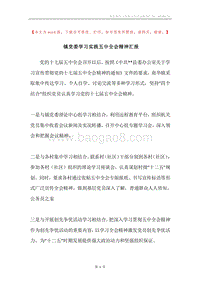 镇党委学习实践五中全会精神汇报.docx