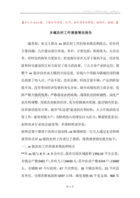 乡镇农村工作调查情况报告.docx