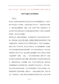 天然气运输公司的考察报告.docx