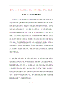 乡村自办文化社会调查报告.docx