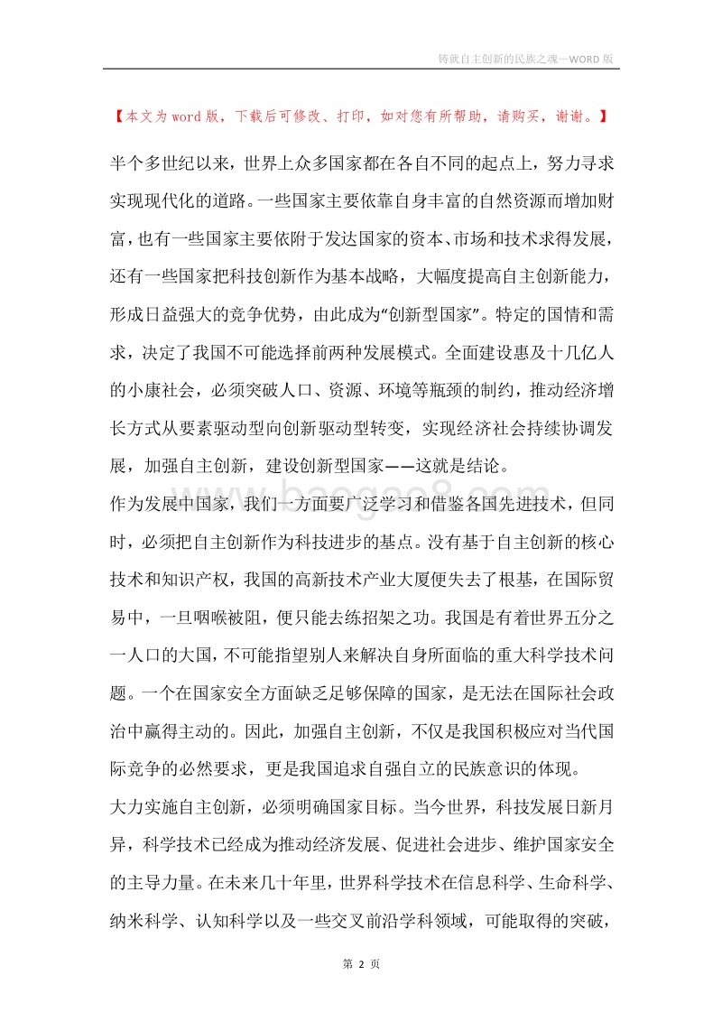 铸就自主创新的民族之魂.docx_第2页