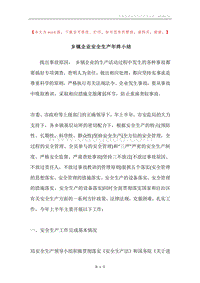乡镇企业安全生产年终小结.docx