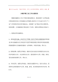 乡镇开展三定工作自查报告.docx