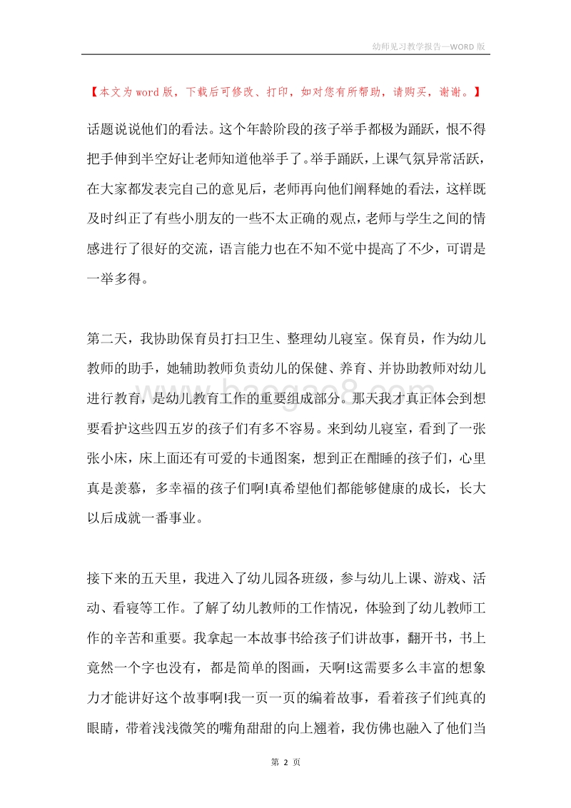 幼师见习教学报告.docx_第2页