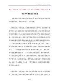 项目和环境建设工作措施.docx