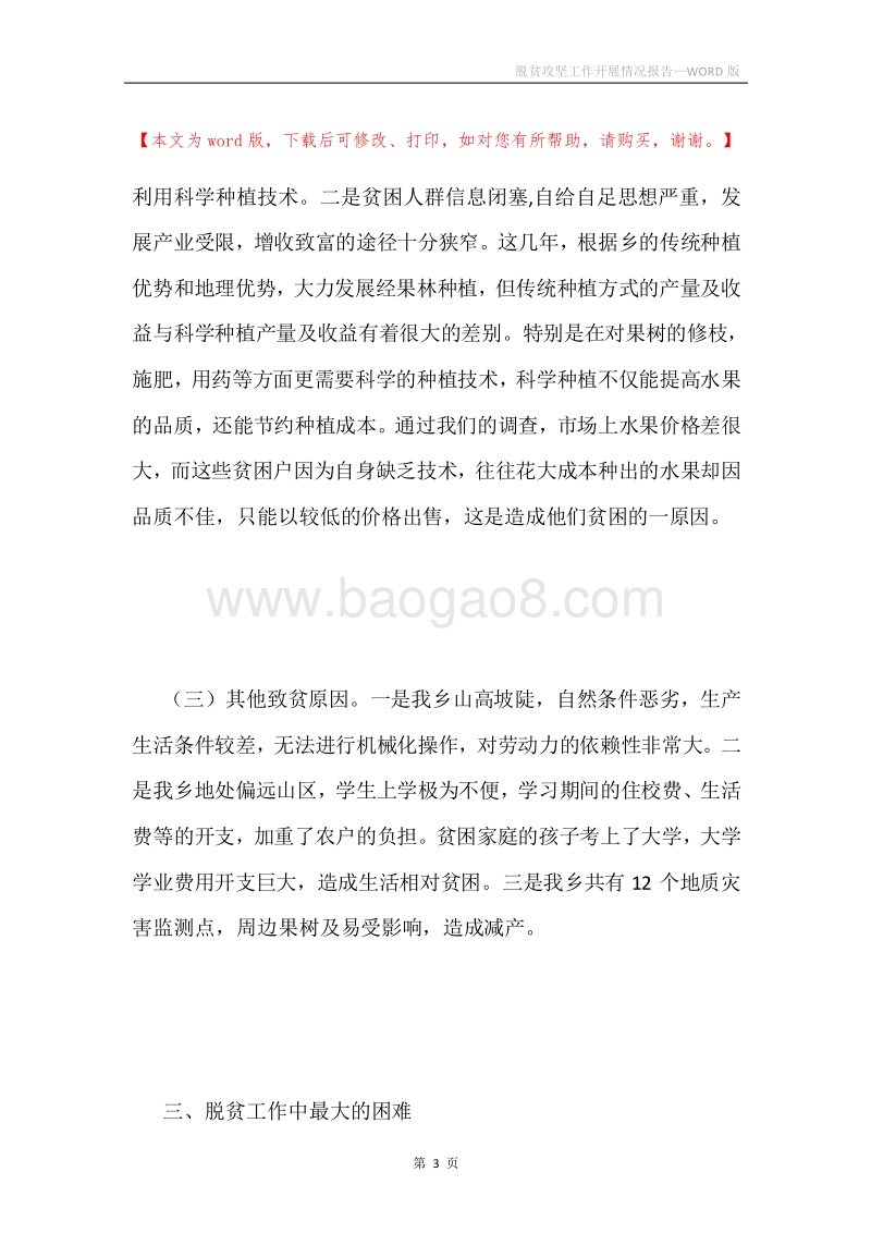 脱贫攻坚工作开展情况报告.docx_第3页