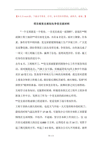 项目部党支部创先争优交流材料.docx