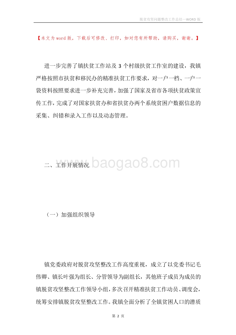 脱贫攻坚问题整改工作总结.docx_第2页