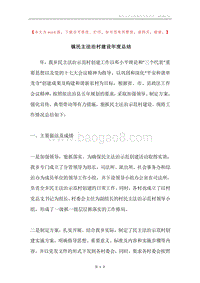 镇民主法治村建设年度总结.docx