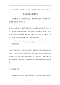 冶金工业安全管理报告.docx