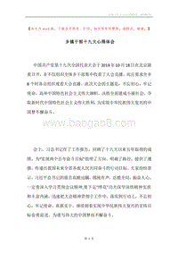 乡镇干部十九大心得体会.docx