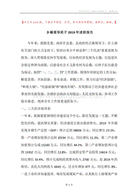 乡镇领导班子2019年述职报告.docx