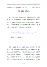 乡镇“走基层”工作总结.docx