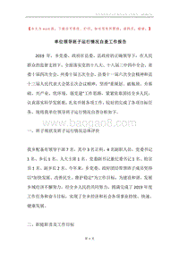 单位领导班子运行情况自查工作报告.docx