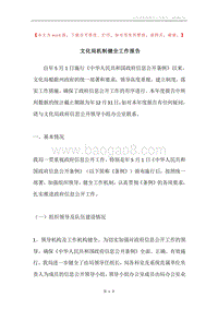 文化局机制健全工作报告.docx