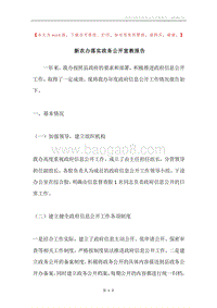 新农办落实政务公开宣教报告.docx