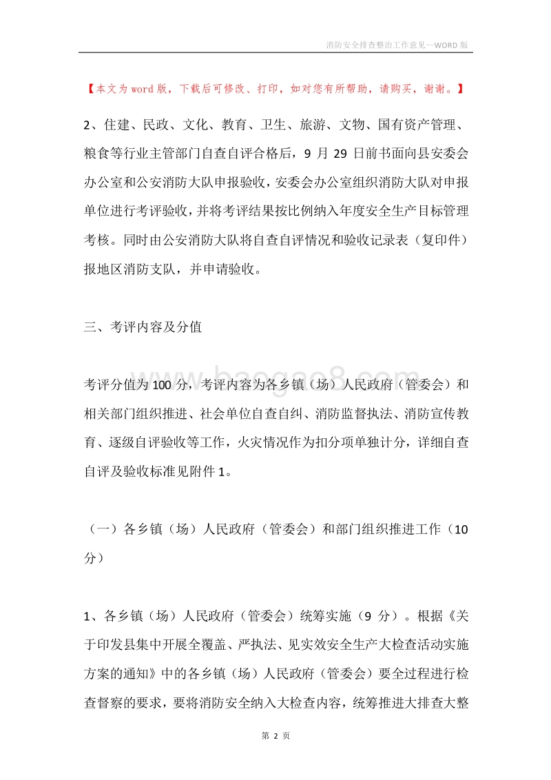 消防安全排查整治工作意见.docx_第2页