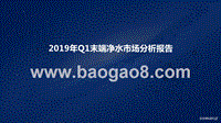2019年Q1末端净水市场分析报告.pptx