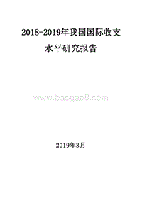 2018-2019年我国国际收支水平研究报告.doc