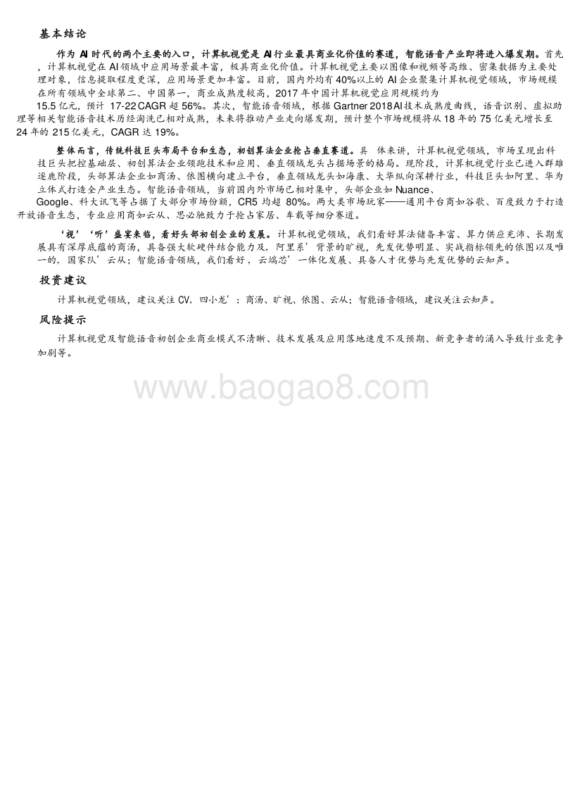 2019年人工智能AI视觉与语音专题分析报告.doc_第4页