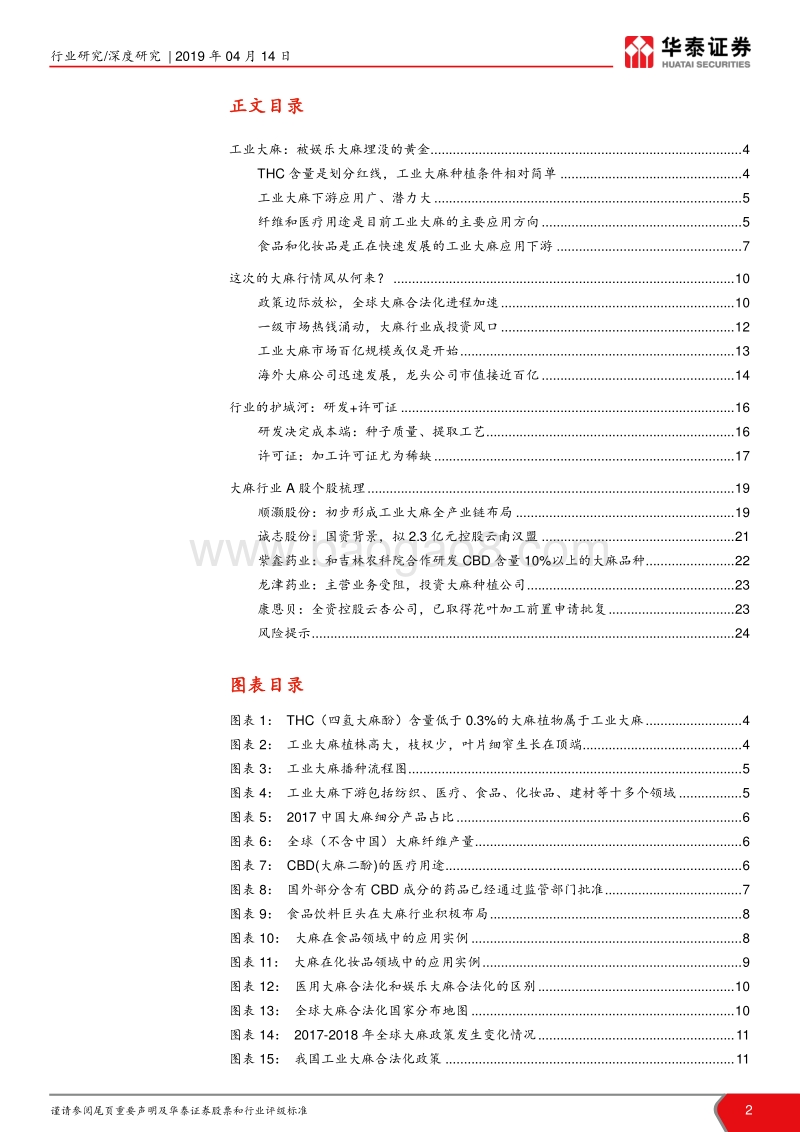 工业大麻行业报告：行业政策东风起，工业大麻犹可期.pdf_第2页