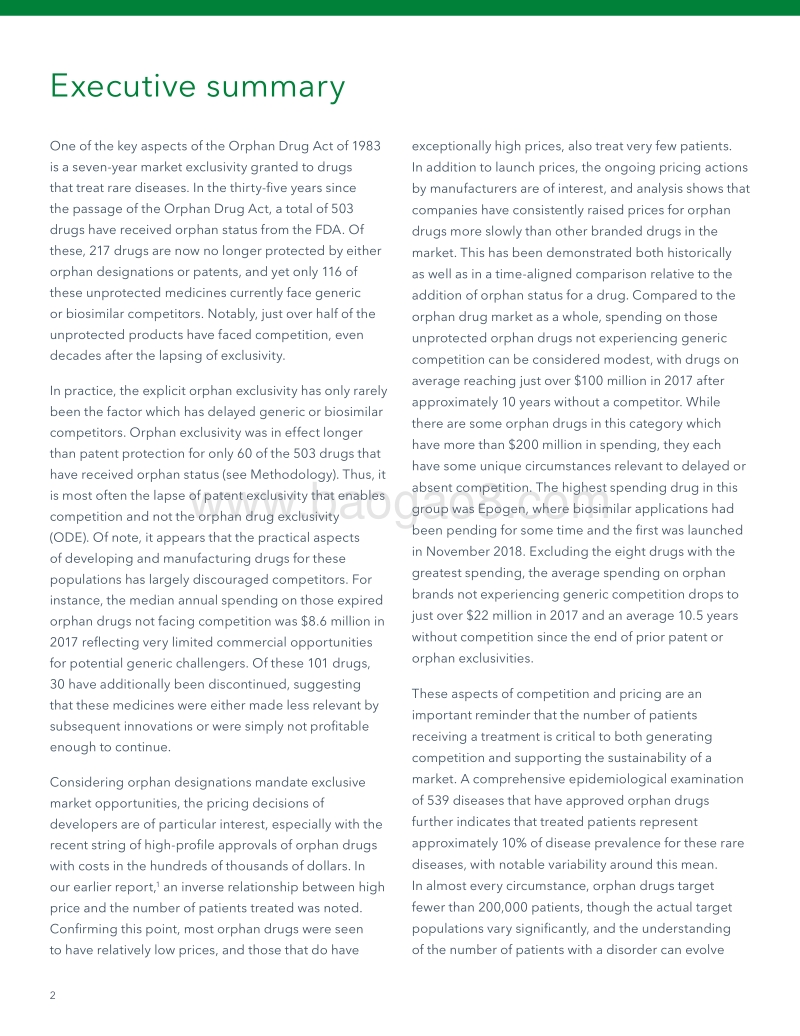 美国罕见病药物：独占性、定价和受治患者（英文版）.pdf_第4页
