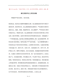 新任党委书记上岗发言稿.docx