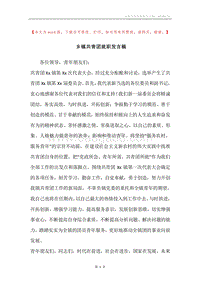 乡镇共青团就职发言稿.docx