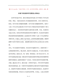 乡镇干部实践科学发展观心得体会.docx