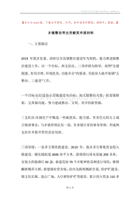 乡镇整治突出贡献奖申报材料.docx