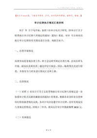 审计纪律执行情况汇报材料.docx