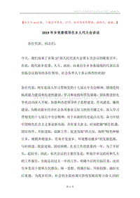 2019年乡党委领导在乡人代大会讲话.docx