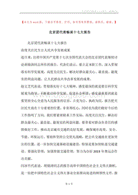 北京团代表畅谈十七大报告.docx