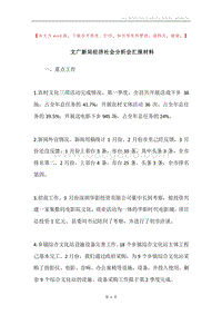 文广新局经济社会分析会汇报材料.docx
