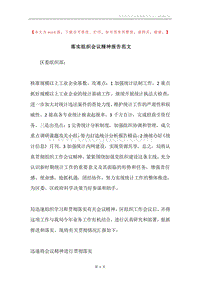 落实组织会议精神报告范文.docx