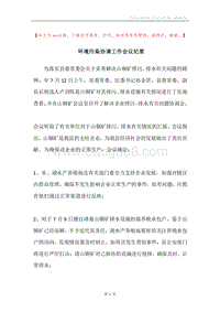 环境污染协调工作会议纪要.docx
