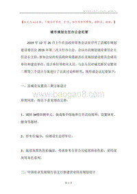 城市规划主任办公会纪要.docx
