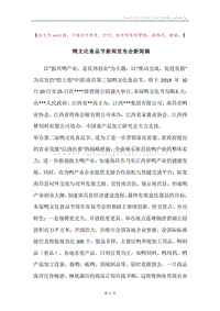 鸭文化食品节新闻发布会新闻稿.docx