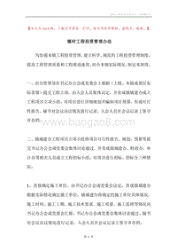 镇村工程投资管理办法.docx