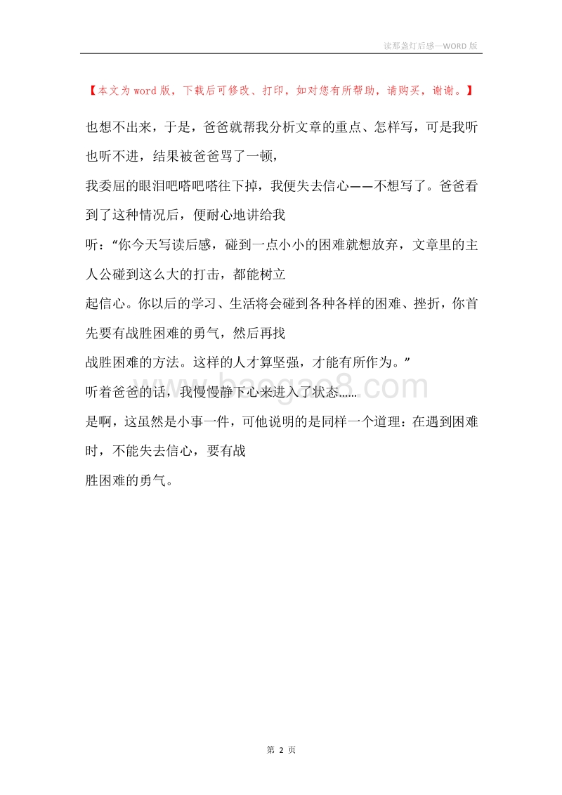 读那盏灯后感.docx_第2页