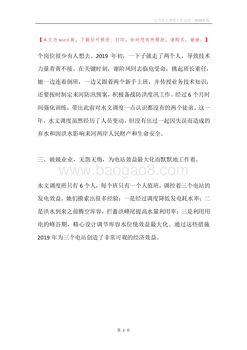公司水文调度工作总结.docx_第2页