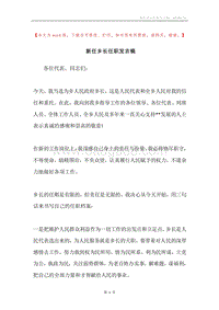 新任乡长任职发言稿.docx