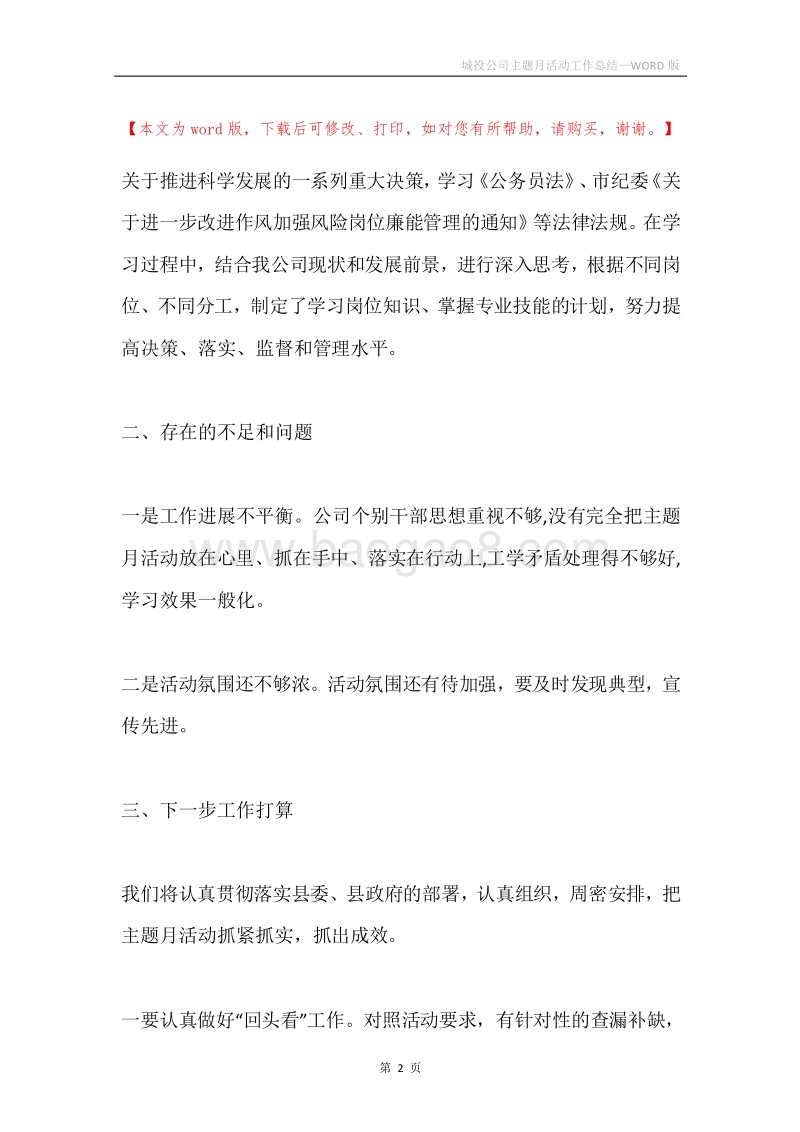 城投公司主题月活动工作总结.docx_第2页