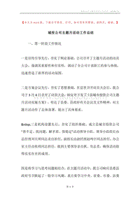 城投公司主题月活动工作总结.docx