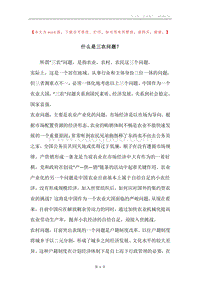 什么是三农问题？.docx